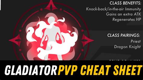 Gladiator Pvp Cheat Sheet Legend Of Neverland Youtube