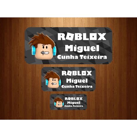 114 Etiquetas Escolares Roblox Shopee Brasil