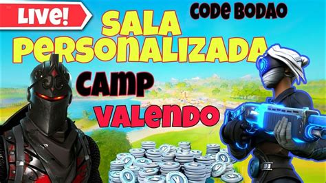 Fortnite Ao Vivo Sala Personalizada Outfit Zonewars Camp Duo Valendo