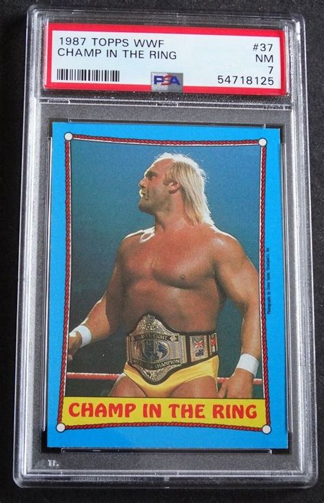 Topps Wwf Hulk Hogan Champ In The Ring Wrestling Card Psa Nm