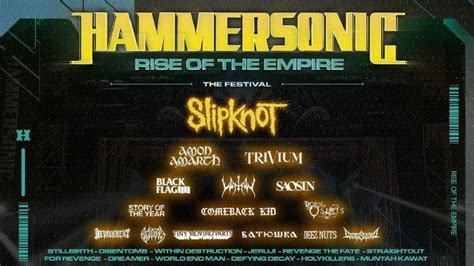 Hammersonic 2023 Undang Slipknot Ini Harga Tiket Dan Cara Belinya