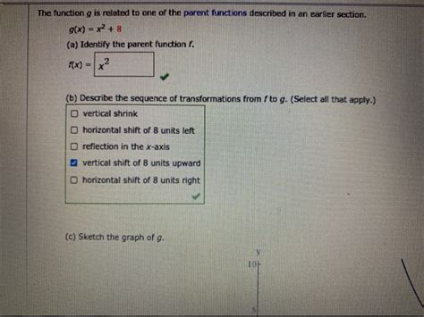 Solved Use The Function Notation To Write G In Terms Of F