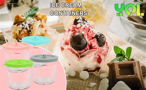 Yql Creami Pint Containers With Silicone Lid Ice Cream