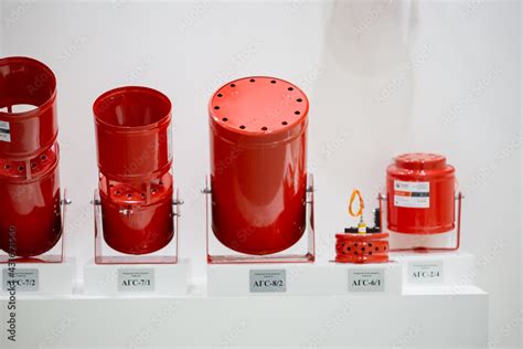 Various assemblies and components of fire extinguishing equipment at ...