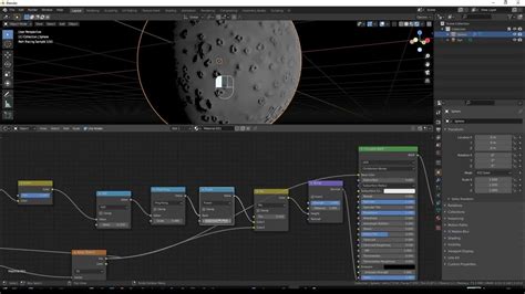 Blender Shader Nodes Craters Tutorial 1 3 Procedural Texture Youtube