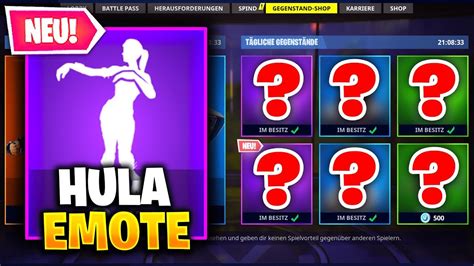 😍 Neuer Hula Emote Ist Da 🕺 Heute Im Shop Fortnite Daily Shop 167