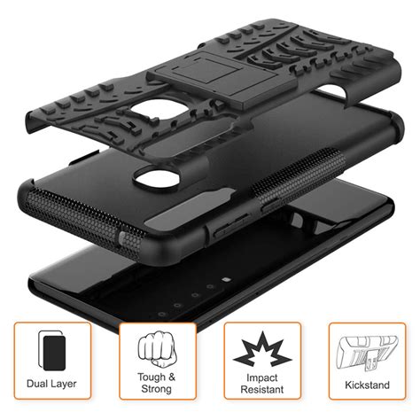 Dual Layer Rugged Tough Case For Samsung Galaxy A9 2018 Black