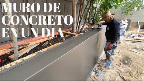 COMO HACER MUROS DE CONCRETO HORMIGÓN en un dia Concreto