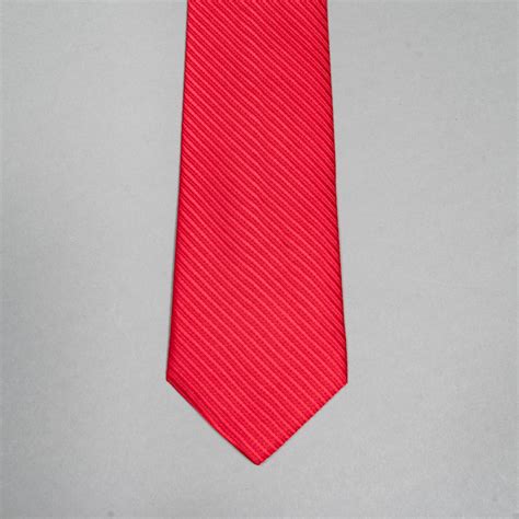 Corbata Roja Estructura Labrada Marca Emporium Slim Emporium