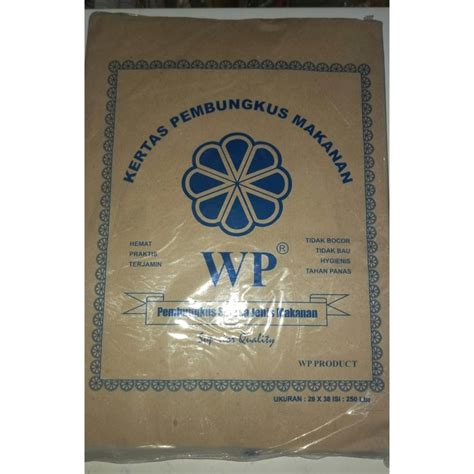 Jual KERTAS BUNGKUS NASI COKLAT WP Kertas Minyak 28 X 38 Cm 250