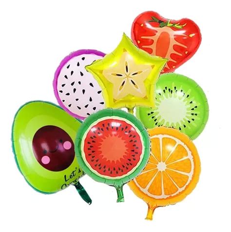 Globos látex 4Mybebe Frutas globo cms Set 7 packs de 7 unidades