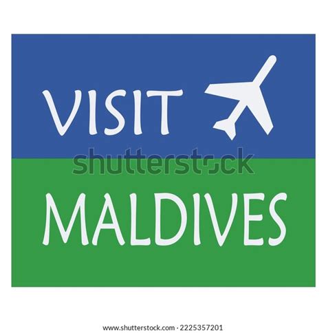 Visit Maldives Visit Logo Maldives Planetext Stock Vector Royalty Free