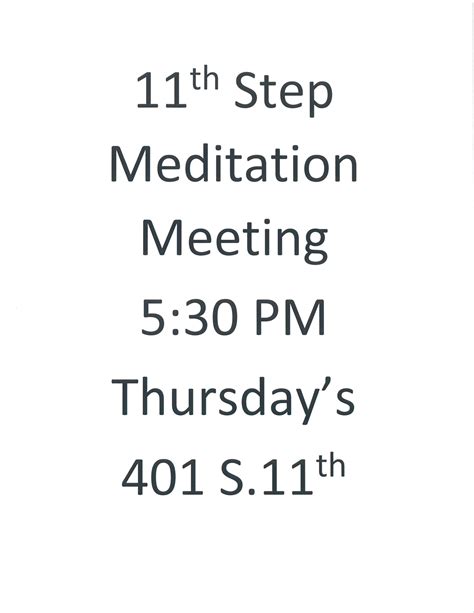 11TH STEP MEDITATION MEETING - Kansas City Area Central Office AA