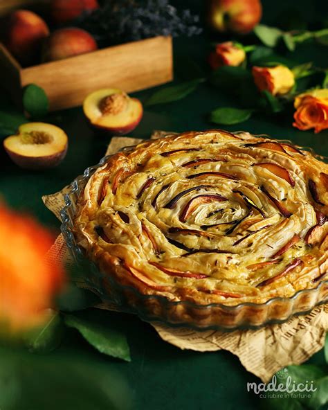 Prajitura Cu Piersici Foi De Placinta Si Lavanda Madelicii Ro