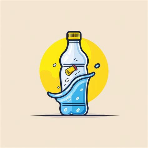 Premium Photo | Vector Logo of Water bottle Illustration