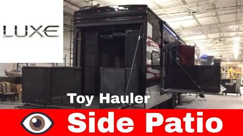 Luxe Luxury Toy Hauler - Toy Hauler Side Patio and Ramp Door Patio ...