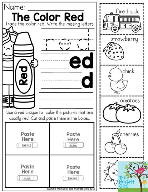 Color Red Worksheet