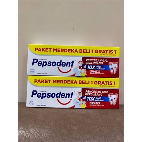 Jual Pepsodent Pasta Gigi Kemasan Lebih Hemat 225 Gr X 2 Pcs Shopee