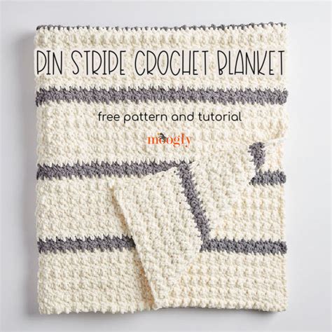 Pin Stripe Crochet Blanket Free Pattern And Tutorial Moogly