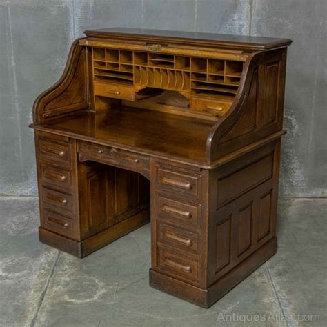 Edwardian Oak Roll Top Desk Antiques Atlas