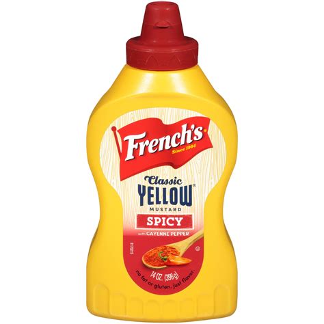 French S Spicy Classic Yellow Mustard With Cayenne Pepper 14 Oz