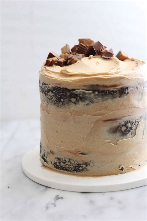 Naked Chocolate Peanut Butter Layer Cake