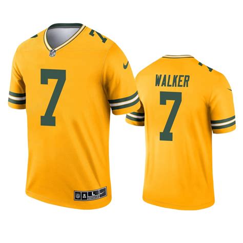 Green Bay Packers Quay Walker Gold Inverted Legend Jersey Nb Jersey