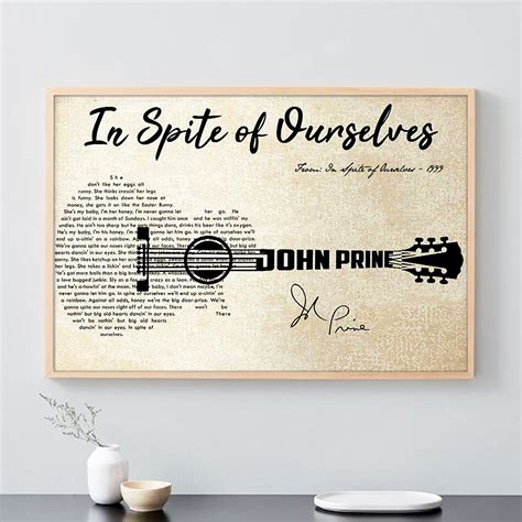 John Prine in Spite of Ourselves Lyrics Song Poster John | Etsy