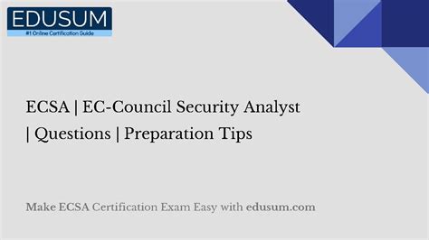 ECSA EC Council Security Analyst Questions Preparation Tips PDF