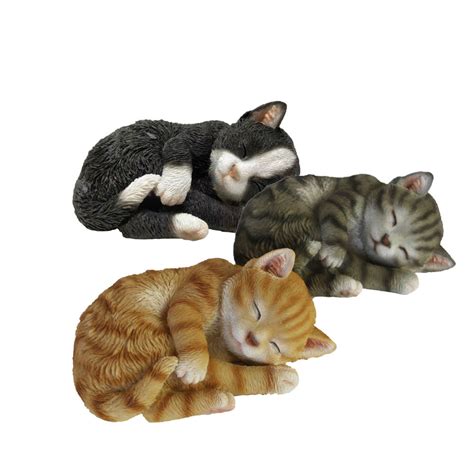 Sleeping Kitten Resin 3 Asst Styles Esschert Design Usa