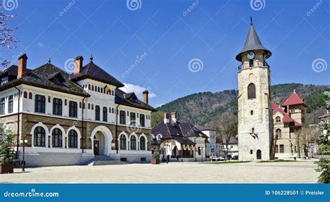 Piatra Neamt Medieval Complex, Panorama Stock Photography ...