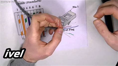 Jak zarobić kabel sieciowy UTP wtykiem RJ45 YouTube