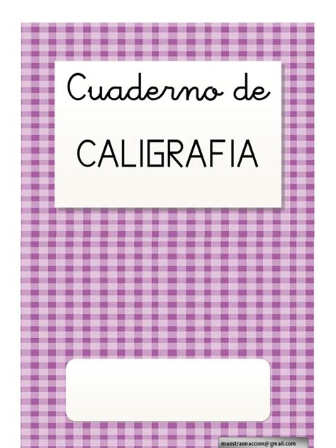 Cuaderno De Caligrafia