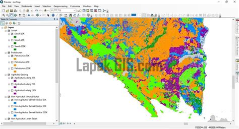 Data Shapefile Vegetasi Penggunaan Lahan Eksisting Indonesia Lapak Gis