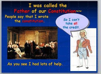 Constitution: James Madison Tells His Story by sherry hallam | TpT