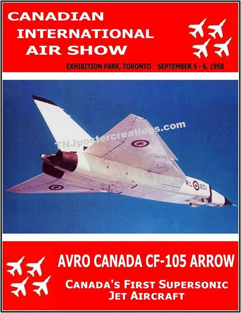 Avro Arrow Poster Cf Canadian International Air Show Cne