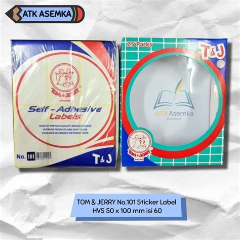 Jual Tom Jerry No Stiker Sticker Label Hvs X Mm Isi Atk