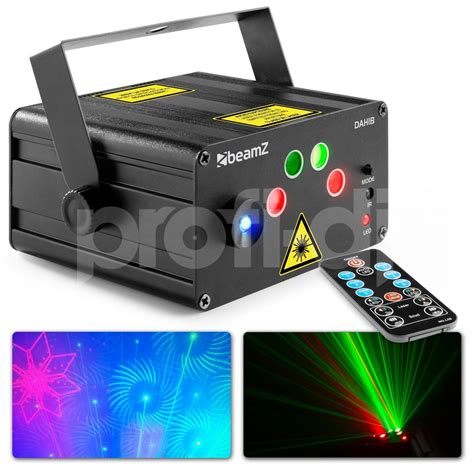 Beamz Dahib Double Rg Gobo Laser System With Rgbw Leds Profi Dj Cz