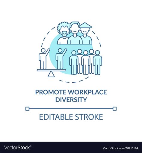 Promote Workplace Diversity Concept Icon Vector Image