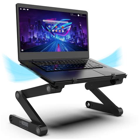 WorkEZ Professional Laptop Riser for Desk - Adjustable Laptop Desk for ...