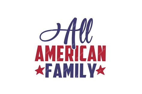 Premium Vector | All american family logo with stars and stripes.