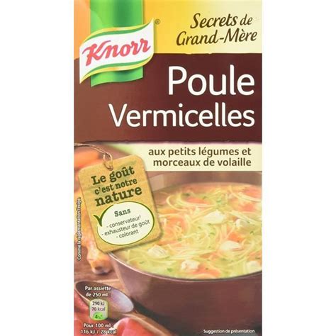 Knorr Soupe Secret de Grand Mère Poule Vermicelles aux Petits Légumes