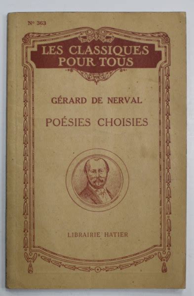 POESIES CHOISIES Par GERARD DE NERVAL 1940