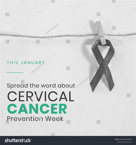 Composition Cervical Cancer Awareness Week Text Stock Photo