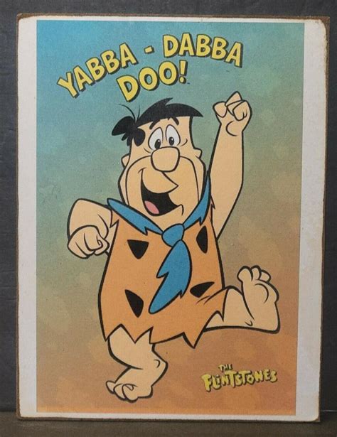 THE FLINTSTONES Fred Flintstone Yabba-Dabba Doo! vintage Handmade WOOD ...