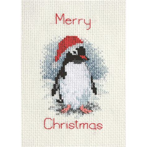 Bothy Threads DWCDX20 Christmas Card Penguin Cross Stitch Kit JK S