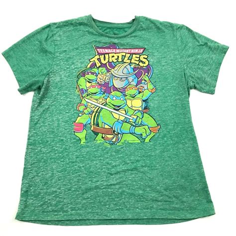 Tmnt Shredder T Shirt Size Medium M Adult Green Tee Teenage Mutant