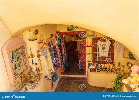 Souvenir Shop In Oia Town Santorini Greece Editorial Photo Image Of