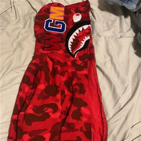 Red Bape Hoodie Zip Up Bape Hoodie Red Bape Hoodie Bape Zip Up Hoodie