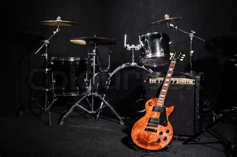 Set of musical instruments during ... | Stock image | Colourbox